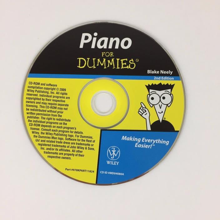 Piano For Dummies (2009 CD-ROM) by Blake Neely, 2nd edition, disc only, works