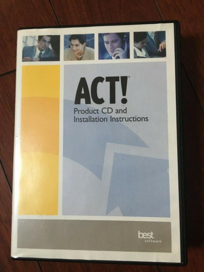 Act! 2005 Business Contact Customer Management Product CD and Instructions