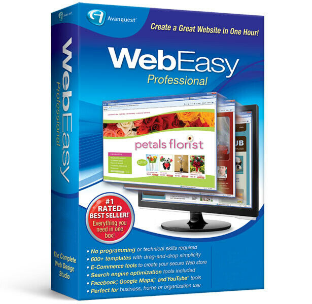 Avanquest WebEasy Professional 10: Website Design - HTML - SEO - 1000+ templates