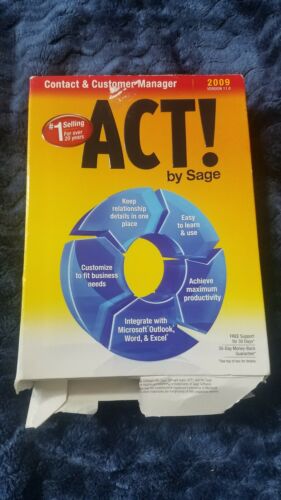 Sage Act! 2009 Version 11 Business Contact Customer Manager Retail Act