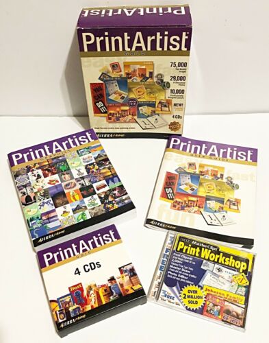 Print Artist GOLD Version 8.0 Home Publishing Windows 4 CDs Print Workshop