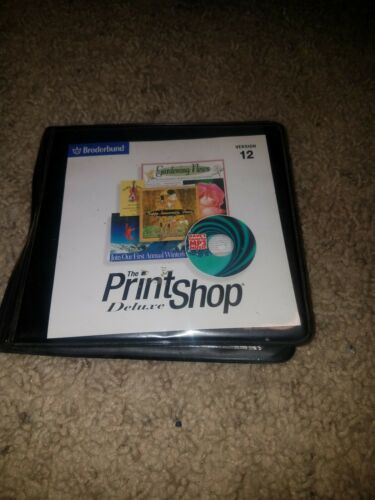 The Print Shop Deluxe by Broderbund (Version 12) CD's  6 disc set good used