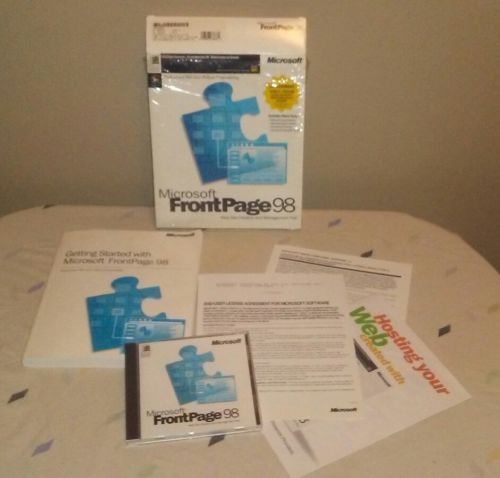 Microsoft Frontpage 98 Front Page Microsoft Windows 1998 With Original Box