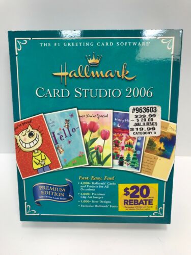 Hallmark Card Studio Premium Edition 2006 PC Computer Software Greeting Card