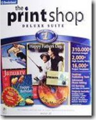 Printshop 20 Deluxe Suite CD Windows XP Create Greeting Cards You Can Email