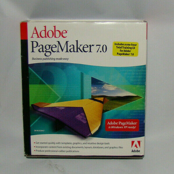 Adobe PageMaker 7.0 Retail Windows XP Big Box With Video Workshop