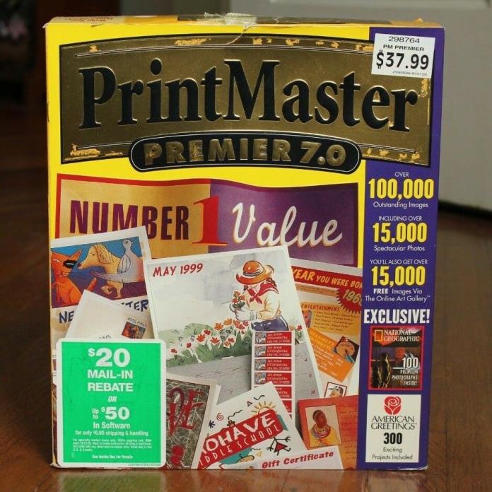 PrintMaster Premier 7.0 for Windows - Graphics Desktop Publishing Software