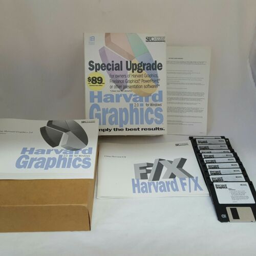 Harvard Graphics For Windows 2.0 Special Upgrade Software 3.5 Disks