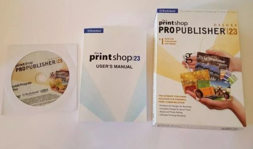 The Print Shop Pro Publisher Version 23 Deluxe Printshop Windows XP/Vista