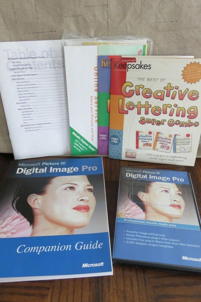 Microsoft Picture It! Digital Image Pro 7.0 & Creative Lettering Combo & Super