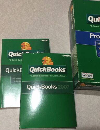 Intuit Quickbooks Pro 2007 for windows Full Retail USA VERSION-new-not sealed