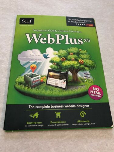 New SERIF WEBPLUS X5 PROFESSIONAL QUALITY WEBSITES MADE EASY