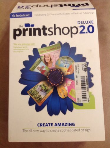 The PRINTSHOP 2.0 DELUXE - Broderbund Desktop Publisher Software for Windows