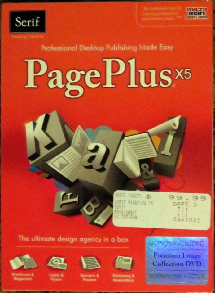Serif Page Plus x5 Professional Desktop Publishing Made Easy - Bonus DVD
