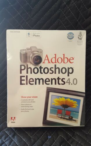Adobe Photoshop Elements 4.0 for Mac factory sealed