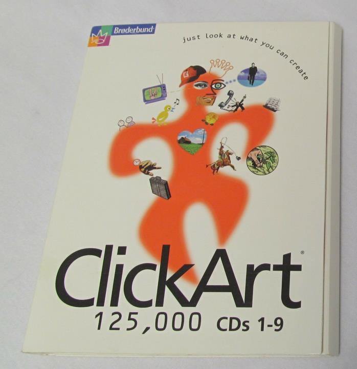 ClickArt 125,000 Image Pak (1997, Deluxe 9 CD Set) Project Art Broderbund Clip