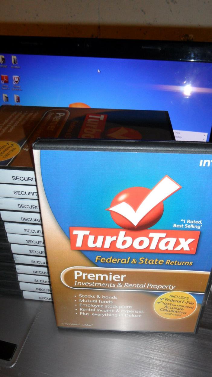 2012 TurboTax Premier Federal & State - Investment - Rental - Turbo Tax New CD!
