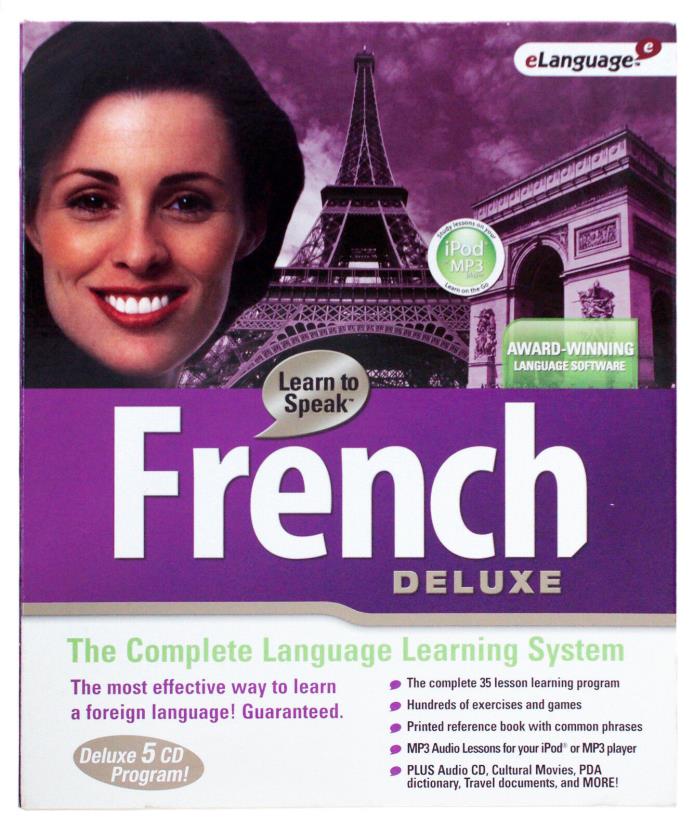 Learn to Speak French Deluxe 5 CD-ROM, Complete with Box