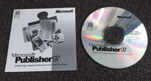 Microsoft Publisher 97 CD-Rom for Windows NT and Windows 95