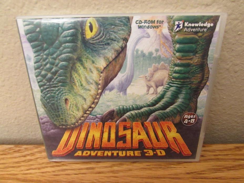 DINOSAUR ADVENTURE 3-D Play Games and Learn about Dinosaurs PC XP Vista