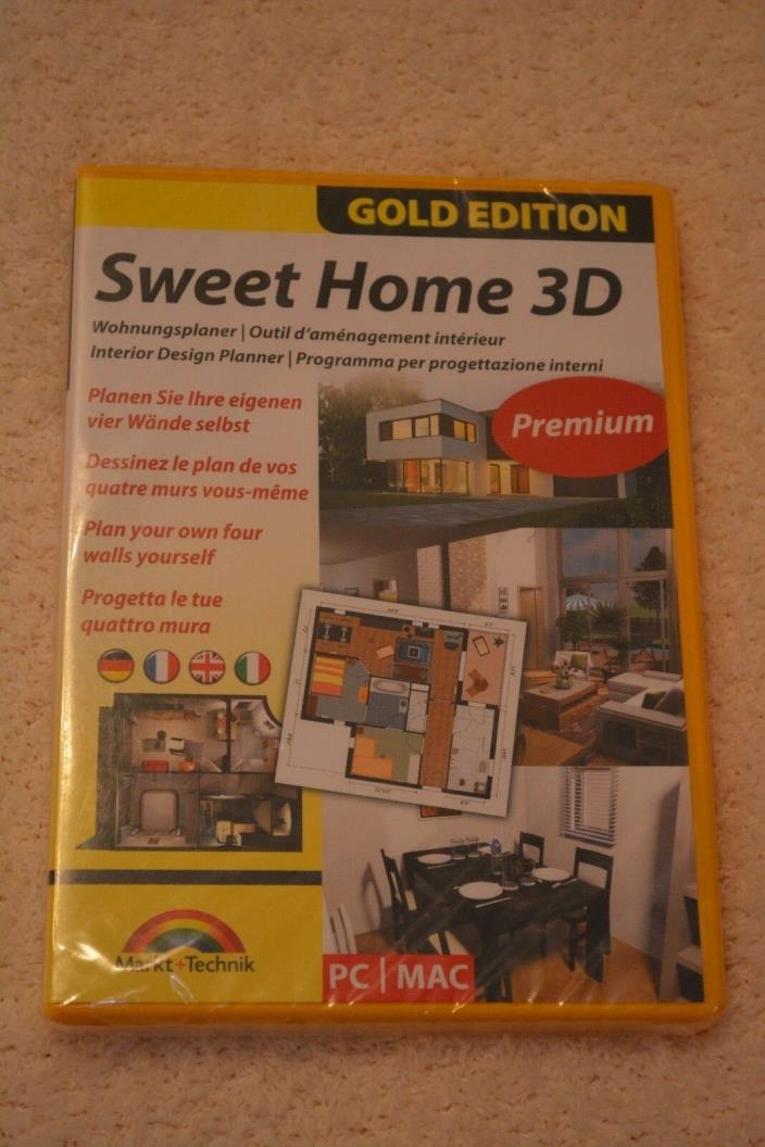 Sweet Home 3D Interior Design Software CD, Gold Edition