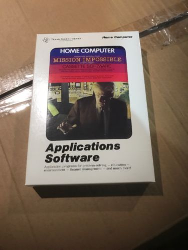 Minty New Nos TI99-4a Home Computer Mission Impossible Cassette Rare PHT 6047