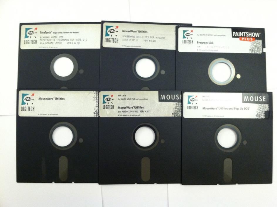 Lot of 6 Logitech Programs 5 1/4