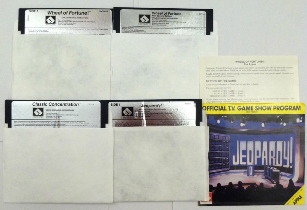 Lot of Game Programs Wheel of Fortune Jeopardy 5 1/4