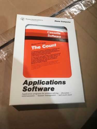 Minty New Nos TI99-4a Home Computer The Count Cassette Rare PHT 6049