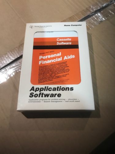 Minty New Nos TI99-4a Computer Personal Financial Aids Cassette Rare PHT 6003