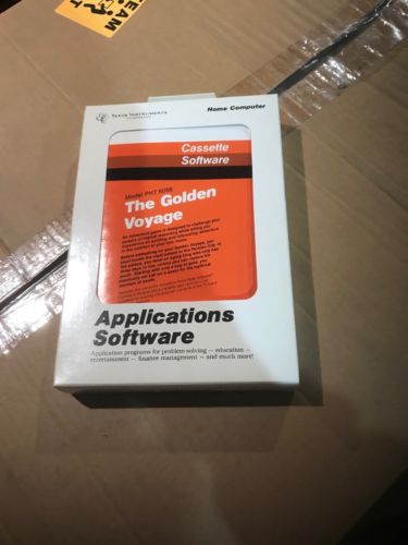 New Nos TI99-4a Home Computer CASSETTE The Golden Voyage Rare PHT 6056