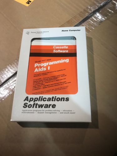 Minty New Nos TI99-4a Home Computer Programming Aids I Cassette Rare PHT 6004