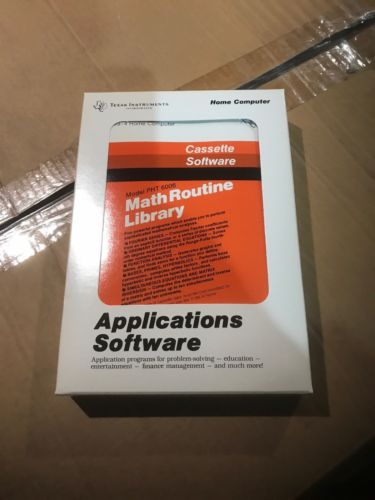 Minty New Nos TI99-4a Computer Math Routine Library Cassette Rare PHT PHD 6006