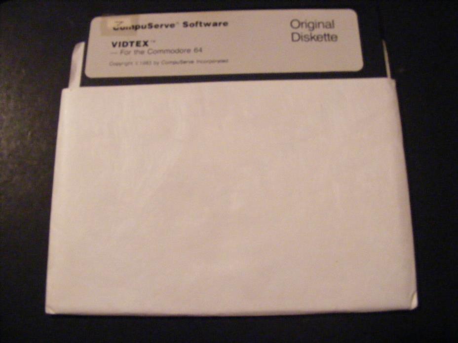 Very Rare Commodore 64 C64 Compuserve Vidtex Software 5.25