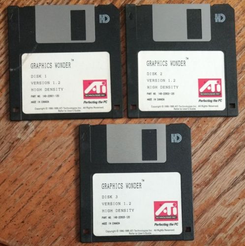 Graphics Wonder 3 Diskette set floppy software