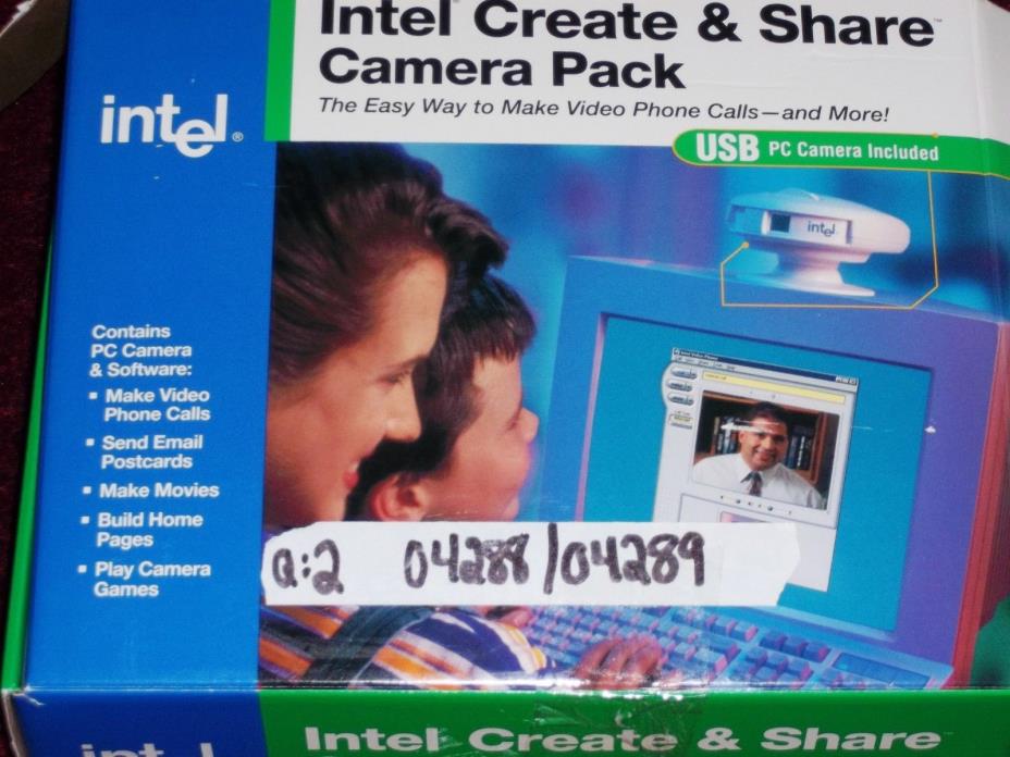 Intel Create & Share Camera Pack Includes 2 PC Cameras User Manual & Software