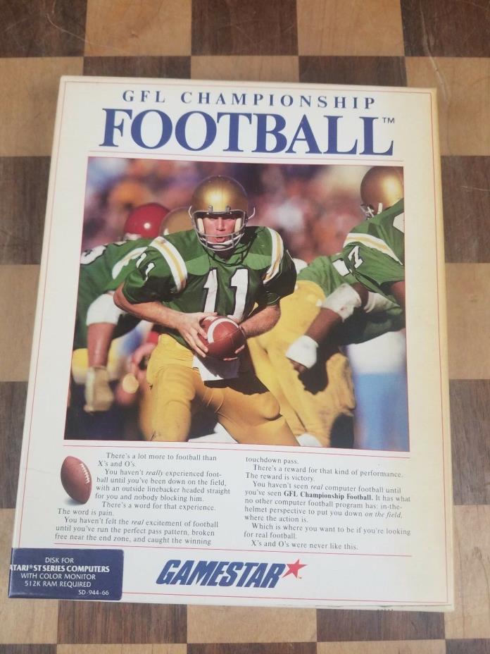 VINTAGE GAMESTAR GFL Championship Football Software Atari ST Commodore