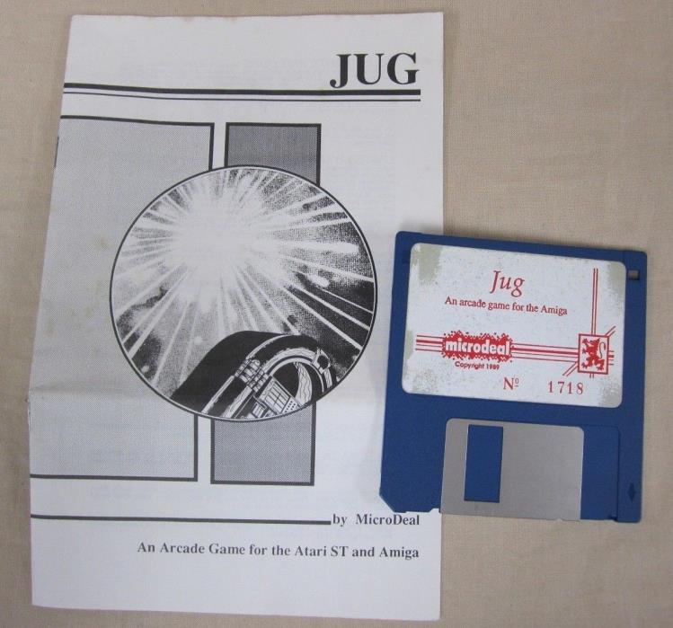 Vintage~JUG - An Arcade Game for the Amiga (Commodore Amiga, 1989)Disk/Manual