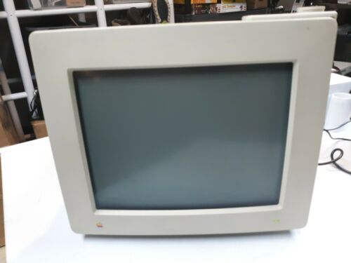 Vintage Apple Color High-Resolution RGB Monitor M0401 Macintosh Computer Clean
