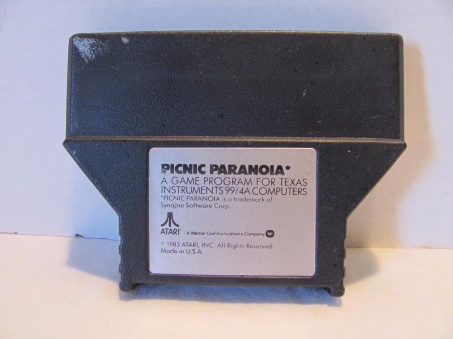 Texas Instruments TI99-4A Game Cartridge - 1983 Picnic Paranoia