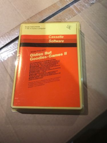 New Nos TI99-4a Computer Oldies But Goodies Games II Cassette Rare PHT 6017