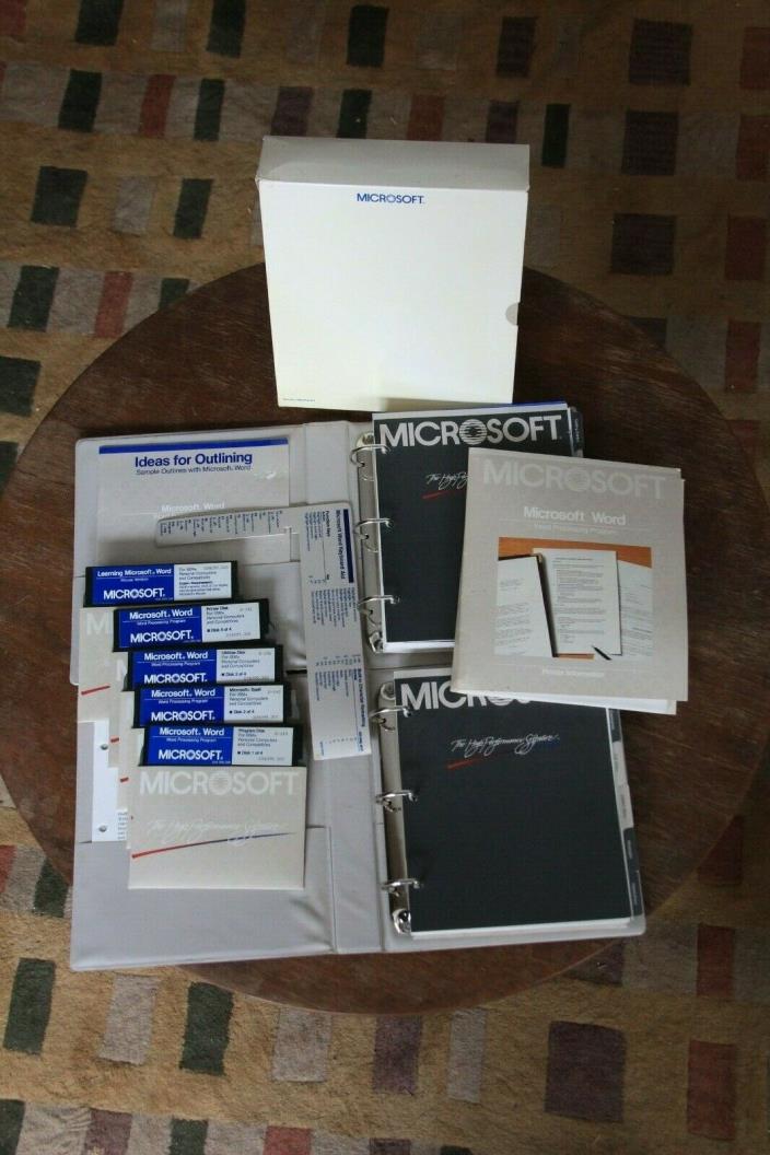 CLASSIC PC SOFTWARE - Complete MICROSOFT WORD 3.0 for DOS
