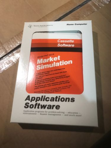 Minty New Nos TI99-4a Computer Market Simulation Cassette Rare PHT 6018