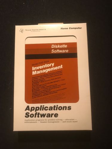 New Nos TI99-4a Home Computer Inventory Management Diskette Rare PHD 5024