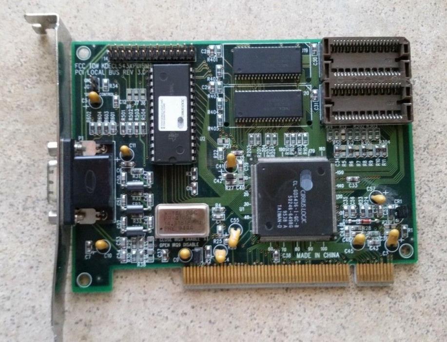 Cirrus Logic CL-GD5436 PCI Video Graphics Card Vintage