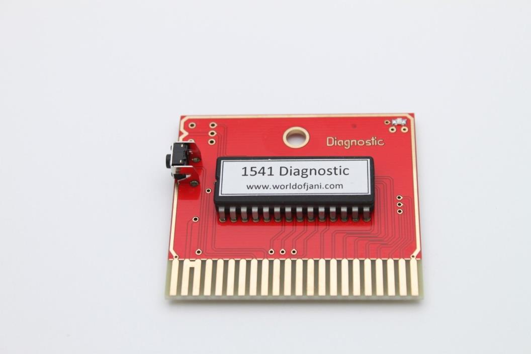 NEW RED 1541 Diagnostic Test Cartridge with RESET GOLD/ENIG Commodore 64 C64 64c