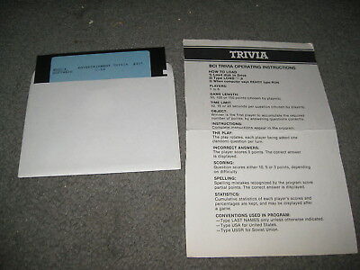 BCI Entertainment trivia for Commodore 64/128 *VINTAGE*