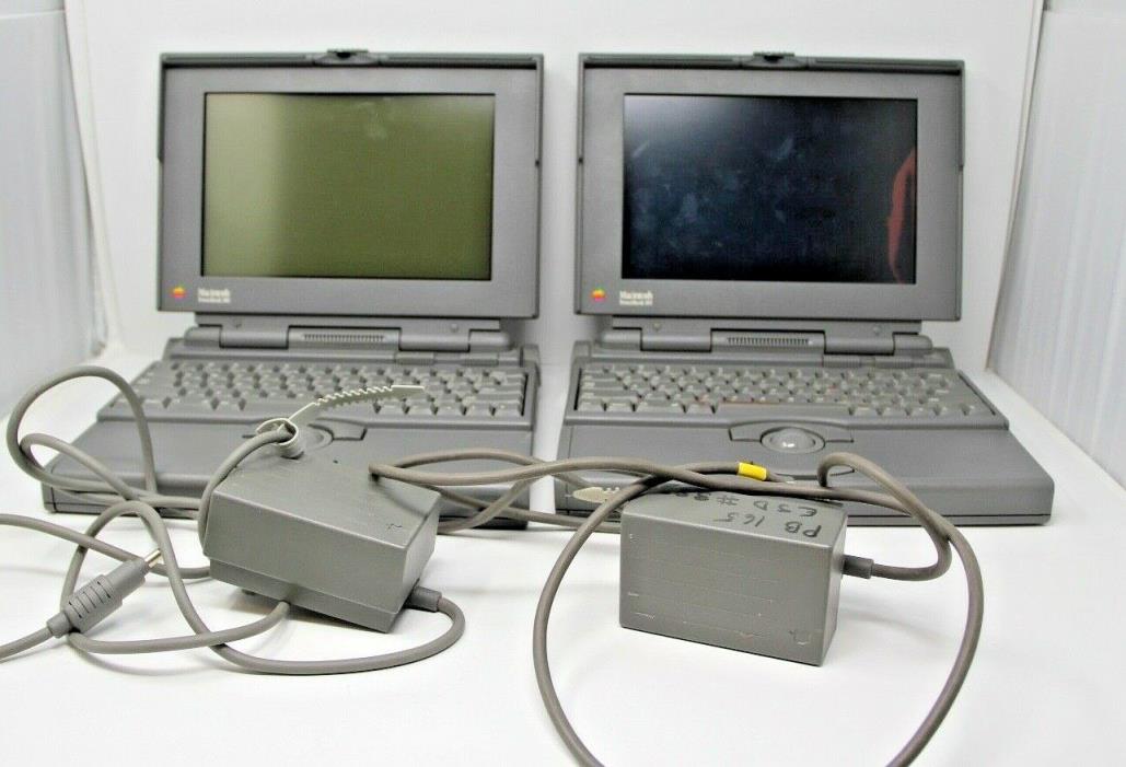 Vintage MACINTOSH PowerBook 180 & 165 W Power Cords Untested