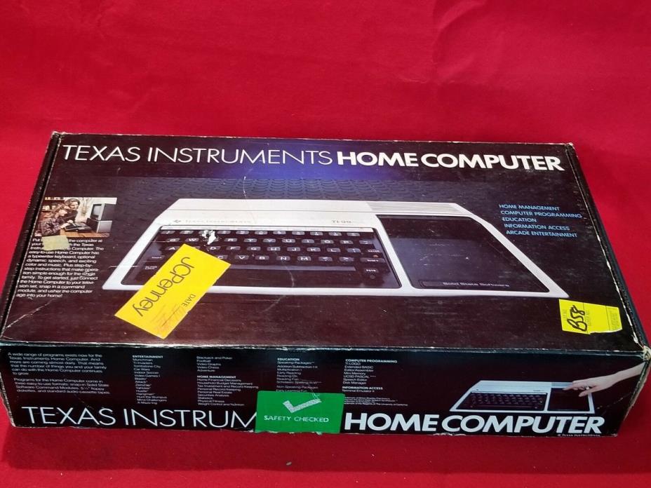 VINTAGE TEXAS INSTRUMENTS TI-99/4A HOME COMPUTER IN ORIGINAL BOX. EXCELLENT ++