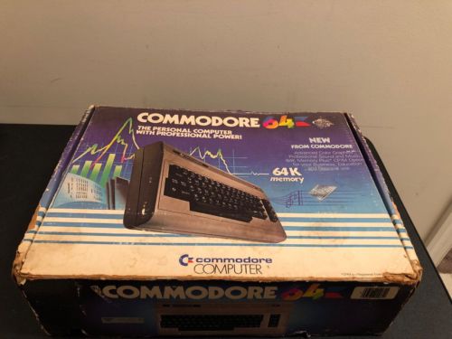 Commodore 64 Computer Console with power supply Original Box Included